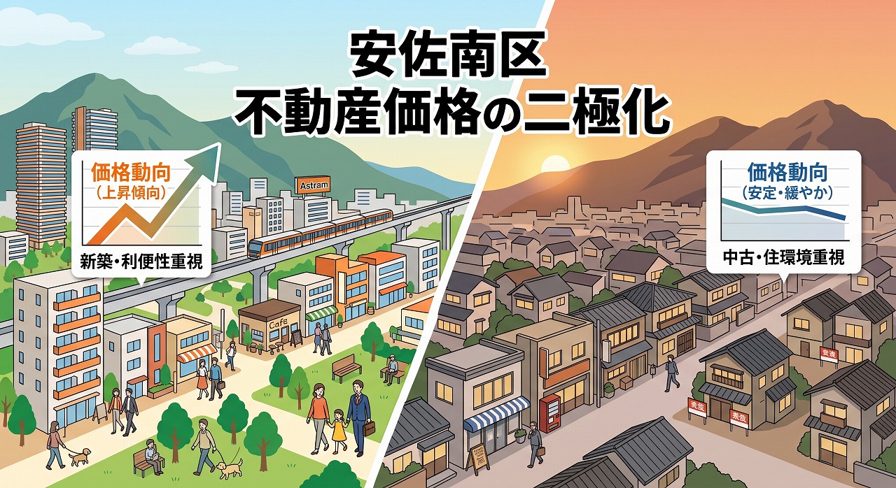 安佐南区の不動産市場で進む「二極化」について