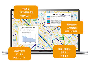 周辺地域の情報を網羅！オリジナル近隣エリアマップ